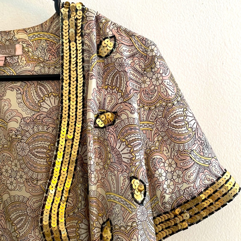 Crop sequin jacket - Picture 3 of 4